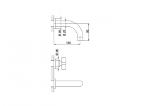 Смеситель для раковины Cisal Barcelona BA013510/BA013511/BA013512/BA013513 (длина излива 125-300 мм) схема 4