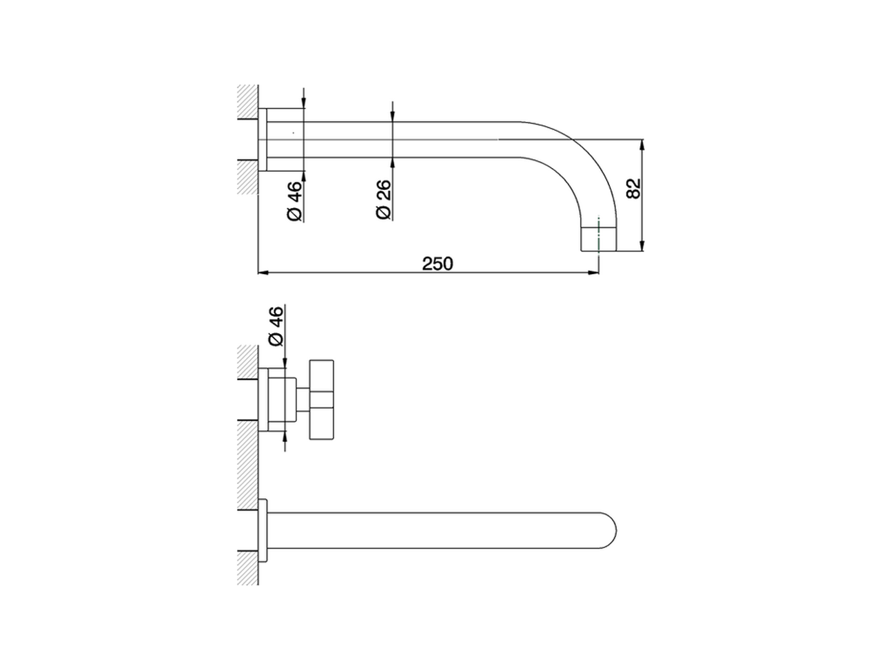 Смеситель для раковины Cisal Barcelona BA013510/BA013511/BA013512/BA013513 (длина излива 125-300 мм) схема 5