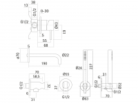 Смеситель для ванны Cisal Xion XI001100 схема 2