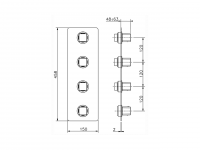 Смеситель для ванны и душа Cisal Cubic CU01V300 схема 2