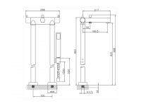 Смеситель для ванны Cisal Nuova City CVT39010 схема 2