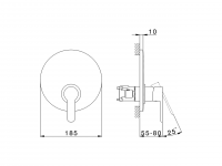 Смеситель для душа Cisal Tender C20BM010 схема 2