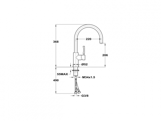 Смеситель для кухни Cisal Kitchen LC000060 ФОТО