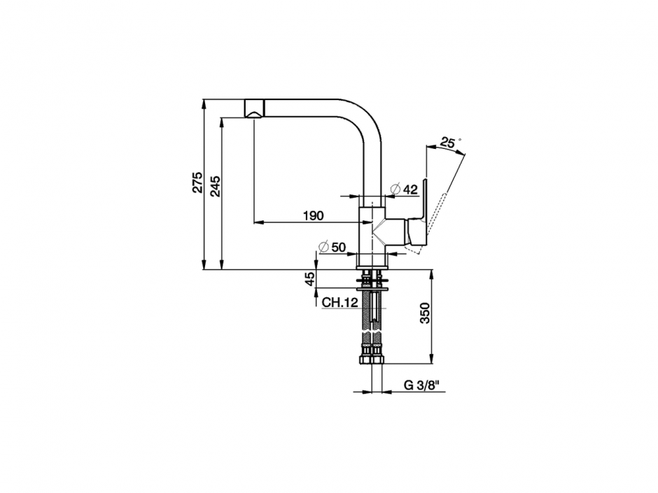 Смеситель для кухни Cisal Kitchen Energy Save C2003535 ФОТО