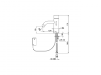 Смеситель для раковины Cisal Tronic TN000540 схема 2