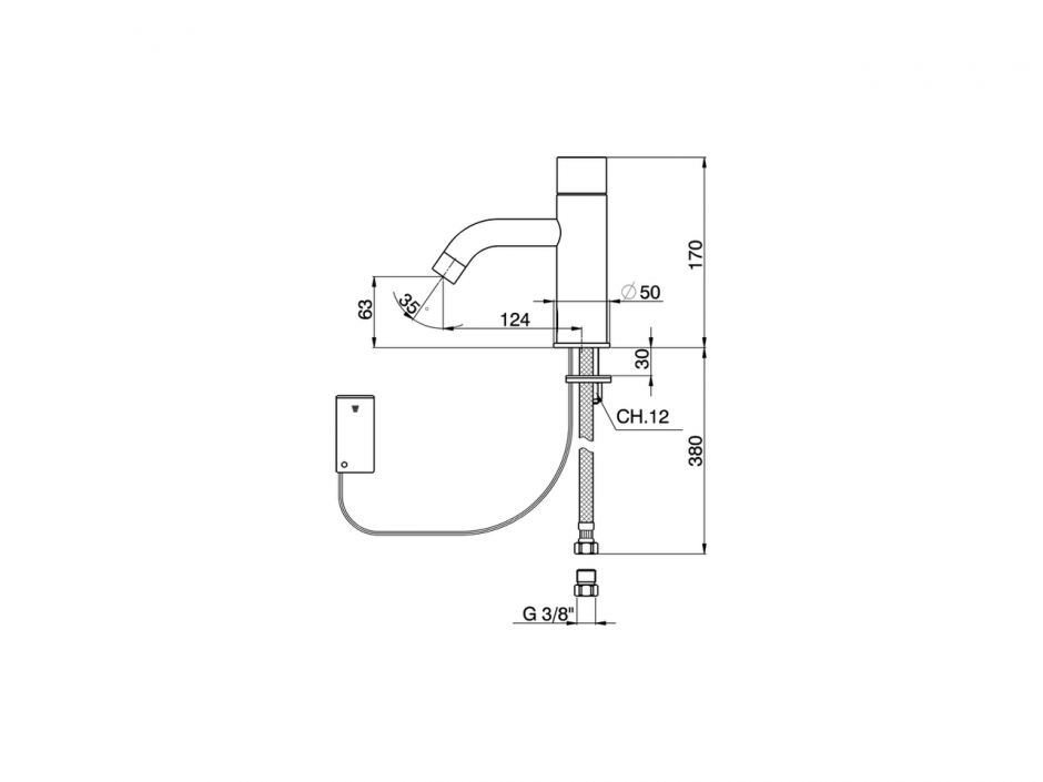 Смеситель для раковины Cisal Tronic TN001540 ФОТО