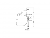 Смеситель для раковины Cisal Tronic TN001540 схема 2