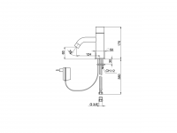 Смеситель для раковины Cisal Tronic TN001541 схема 2