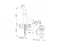 Смеситель для биде Cisal Vita VI000554/VI000564 схема 2