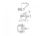 Смеситель для ванны Cisal Nuova Less LN000130/LN000120 схема 4