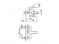 Смеситель для ванны Cisal Softcube SC000130/SC000120 схема 2