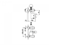 Смеситель для ванны Cisal Tr TR000130/TR000102 схема 4