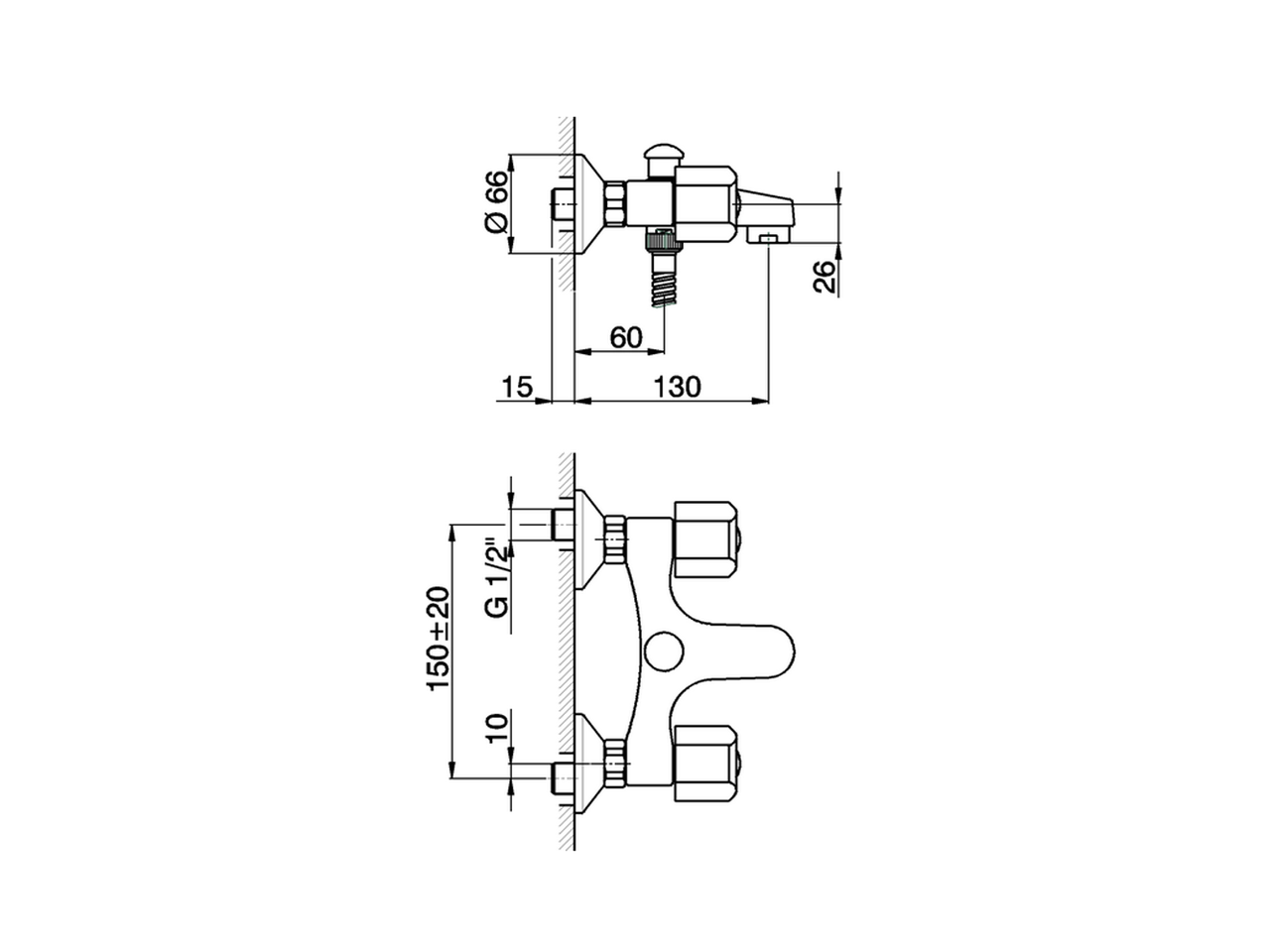 Смеситель для ванны Cisal Tr TR000150 хром схема 2