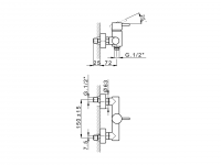 Смеситель для душа Cisal Less Minimal LM000440 схема 2