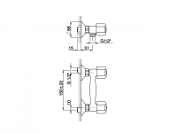 Смеситель для душа Cisal Tr TR000441 схема 2