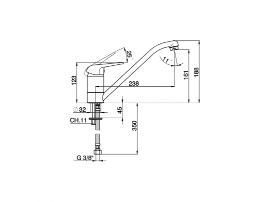 Смеситель для кухни Cisal Kitchen Energy Save PO000585 ФОТО