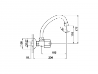 Смеситель для кухни Cisal Tr TR000430 схема 2