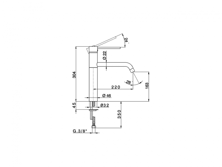 Смеситель для кухни Cisal Kitchen LL000580 ФОТО