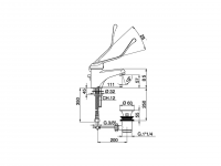 Смеситель для раковины Cisal Clinic EL000540/EL000510 схема 4