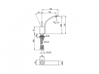 Смеситель для раковины Cisal Wave WA000512/WA000542 схема 3