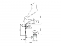 Смеситель для раковины Cisal Clinic ML000510 схема 2