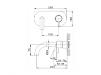 Смеситель для раковины Cisal Nuova Less LN005510/LN005511/LN005512 схема 2