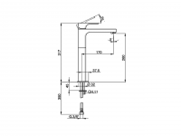 Смеситель для раковины Cisal Cubic CU004541 схема 2