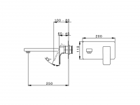 Смеситель для раковины Cisal Cubic CU005512/CU005513/CU005514 схема 4