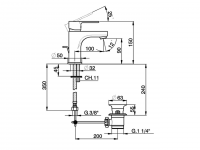 Смеситель для раковины Cisal Tender C2000490 схема 2