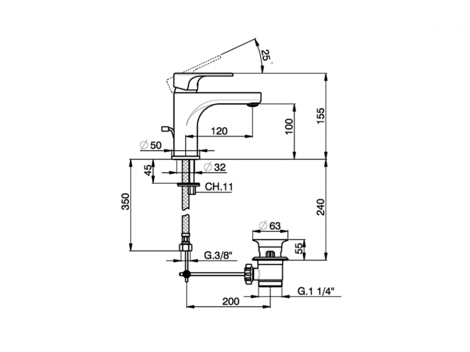 Смеситель для раковины Cisal Alma Energy Save A3000495/A3000505 ФОТО