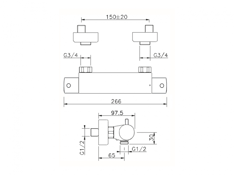 Смеситель для душа Cisal Nuova City CVT01010/CVD01010 ФОТО