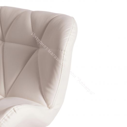 Стул барный BIAGGIO (mod. KY717) металл/экокожа, белый/хром