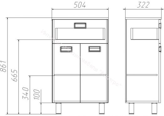 Шкаф навесной Cube 2-50