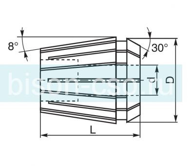 Цанга тип 7618-ER16-3 Bison-Bial DIN 6499