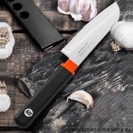 Нож японский овощной кухонный Fuji Cutlery Special series длина лезвия 100 мм, рукоять термопластик GRN, цвет черный, заточка 1000 Tojiro FK-405