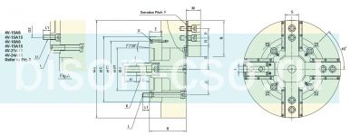 Патрон токарный 4-х кулачковый Autogrip 4V-24A11 герметичный для вертикальных станков Патрон токарный 4-х кулачковый Autogrip 4V-24A11 герметичный для вертикальных станков