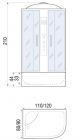 Душевая кабина DUNAY 110/80/44 L/R МТ