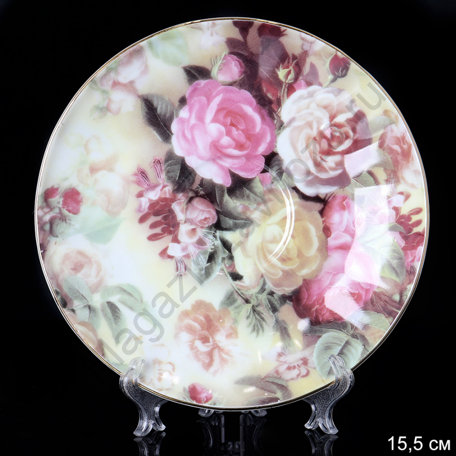 Блюдце / Z-56 /уп 4/Пионы/Круговая деколь