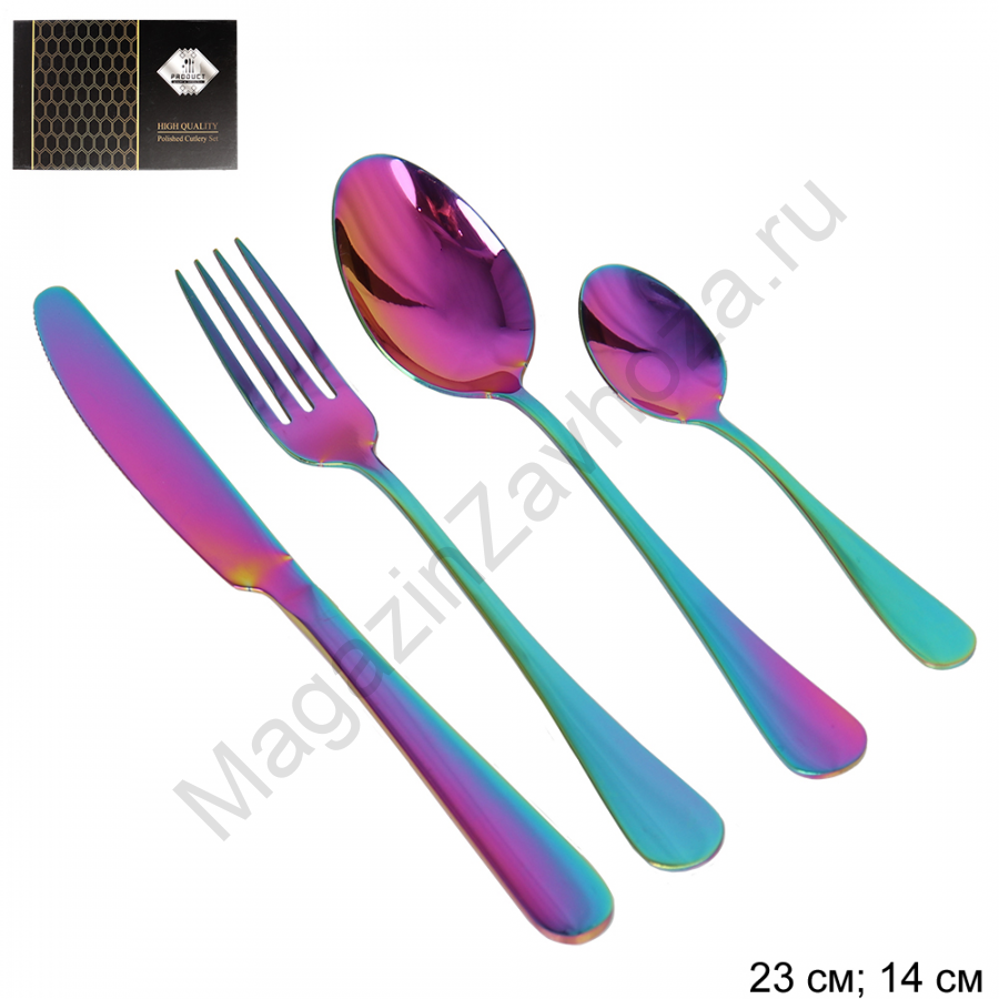 Столовые приборы 24 предмета / TW-88WS-24- Rainbow /уп 12/ п/у
