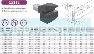 1115-20L Резцедержатель B4-20x16x30 левый Bison-Bial Польша