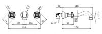 Смеситель для раковины двухвентильный Migliore Prinseton ML.PRN-869 схема 4