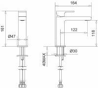 Смеситель однорычажный для раковины Migliore Tenesi ML.TEN-6613 схема 2