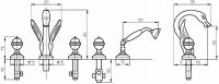 Большой смеситель на борт ванны Migliore Luxor 24243 ML.CSW-3880.DO схема 2
