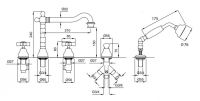 Смеситель для ванны двухвентильный Migliore Prinseton ML.PRN-880 схема 6