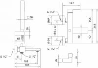 Смеситель однорычажный для ванны Migliore Kvant ML.KVT-2703 схема 4