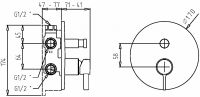 Однорычажный смеситель для ванны с душем Migliore Sirius схема 3