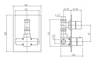 Смеситель термостатический для душа Migliore Kvant ML.KVT-2777 схема 2