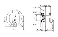 Однорычажный смеситель для ванны с душем Migliore Lem ML.LEM-2972 схема 4