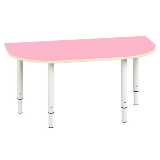 РСН-0009-04 Стол закругленный регулируемый Цвет: Розовый