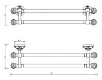 Полотенцедержатель Migliore Cristalia 16 схема 2